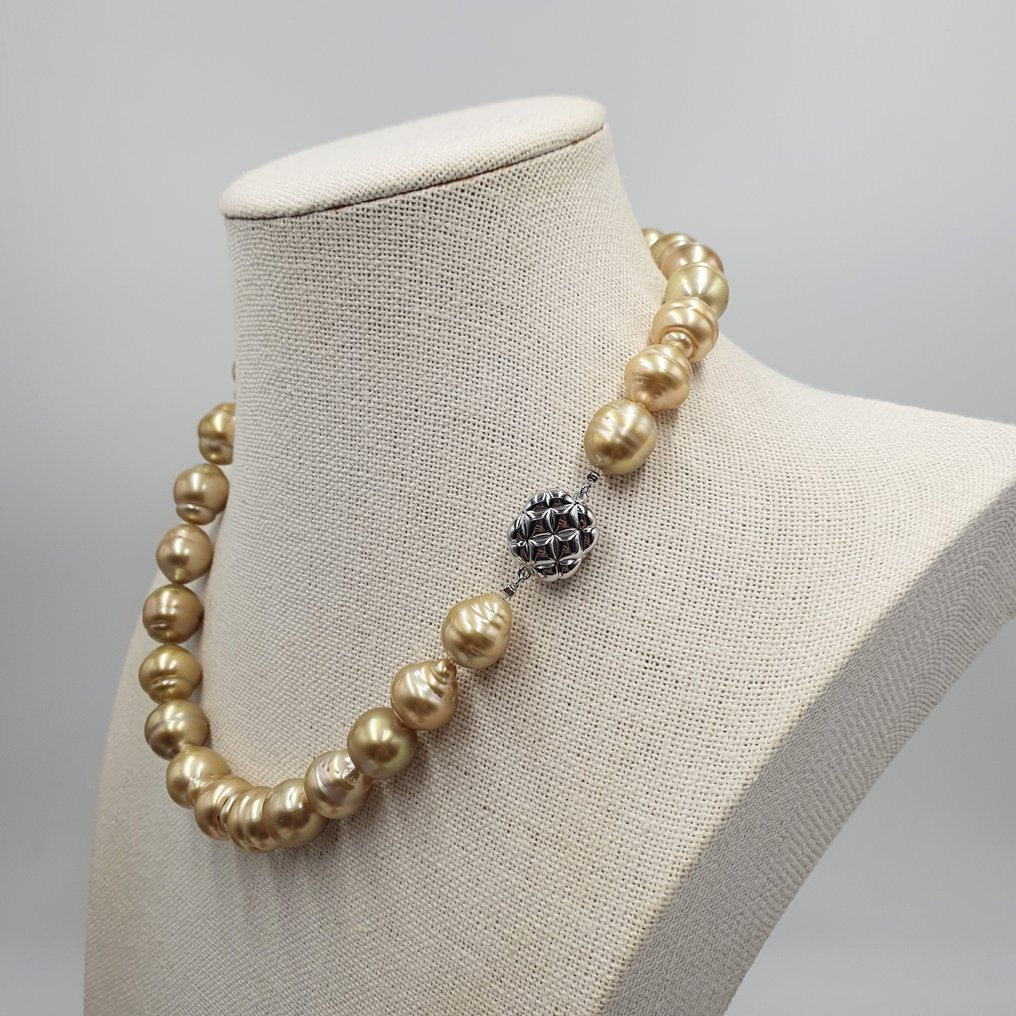 χωρίς τιμή ασφαλείας - Κολιέ Ασημί Μαργαριτάρι - Μάτι του Νότιου Ειρηνικού 15mm #1.0