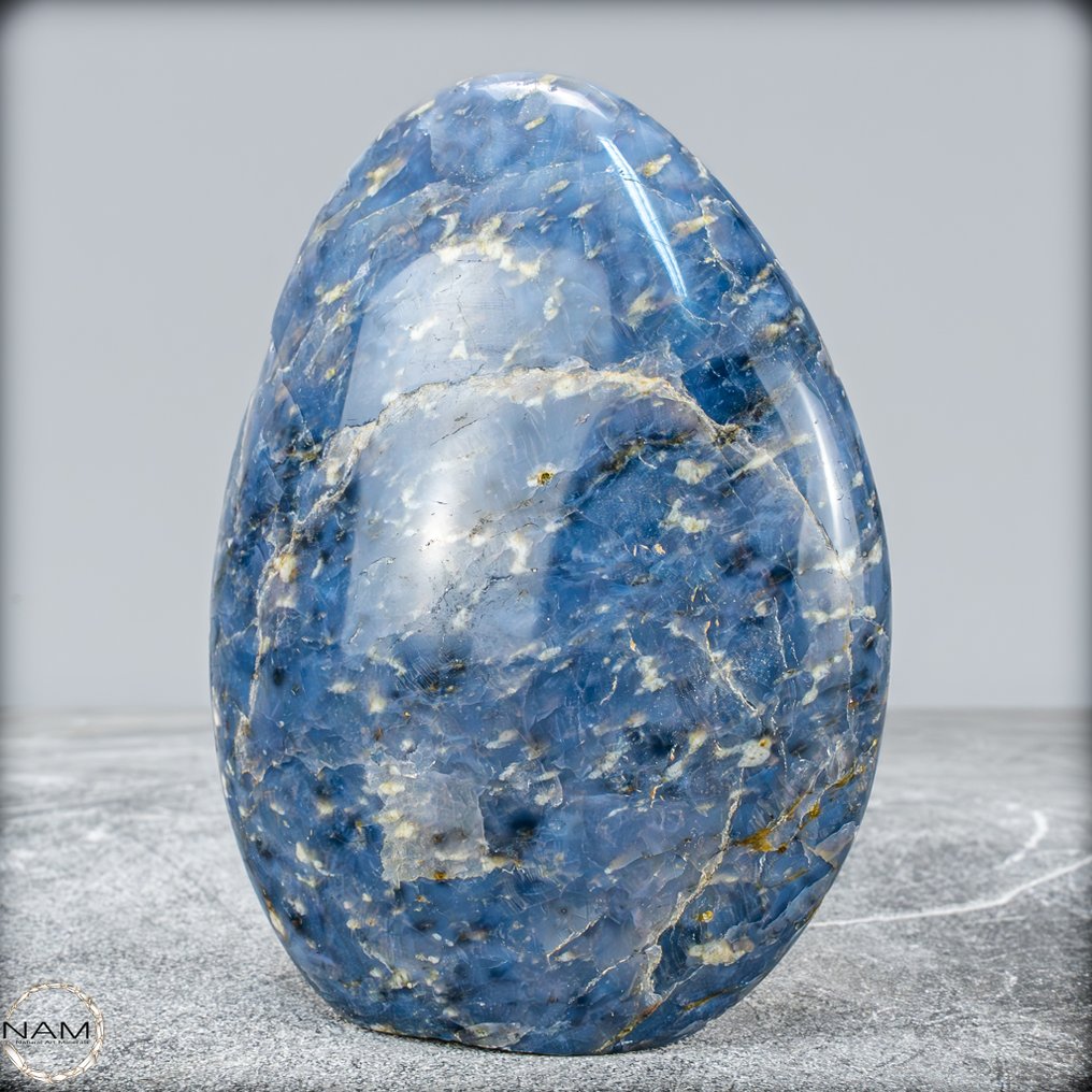 Φυσικός πολύ σπάνιος μπλε χαλαζίας σε απλή μορφή. Τέχνη στη φυσική της μορφή.- 708.37 g #2.1