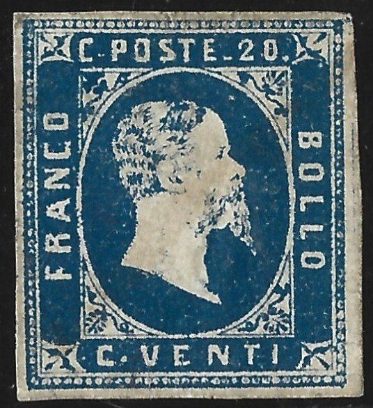 Anciens états italiens - Sardaigne 1851 - 20c - Sassone 2 #1.0
