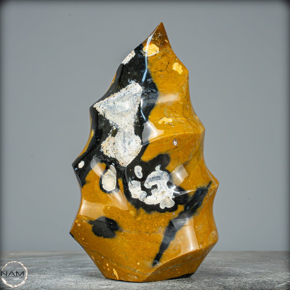 新发现!稀有天然菱铁矿-玉髓 火焰- 1938.04 g #1.0