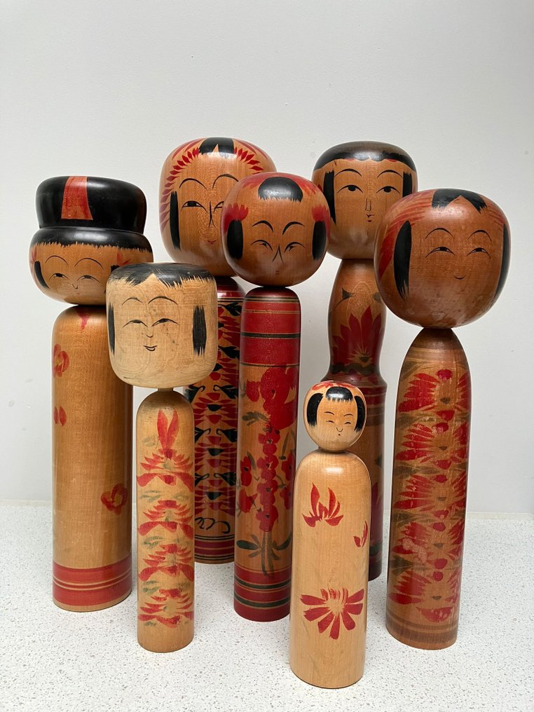 一套令人惊叹的复古木偶娃娃,风格各异 - Multiple artists - 日本 - Shōwa period (1926-1989) #1.0