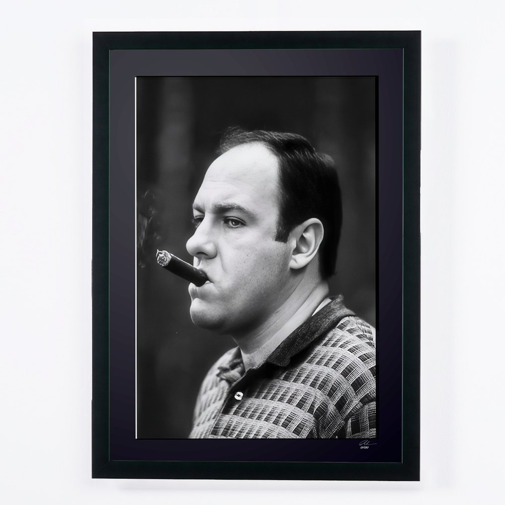 James Gandolfini as « Tony Soprano » - Fine Art Photography - Luxury Wooden Frame 70X50 cm - Limited Edition 01 of 30 - Serial 20188 - Original Certificate (COA), Hologram - 100% New. Shipping Reduction from 3 items #1.0