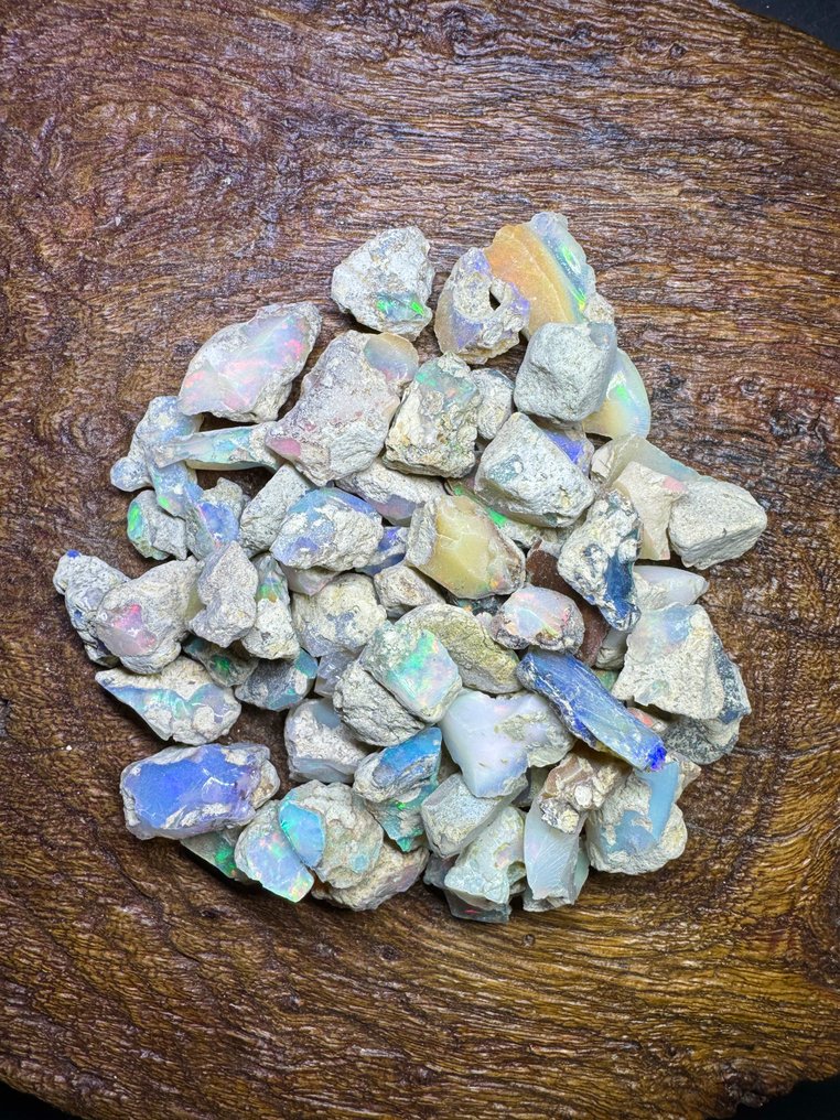 Lot of natural opals from Ethiopia, rough. 250 carats. No reserve price. Untreated raw meat- 50 g #1.0