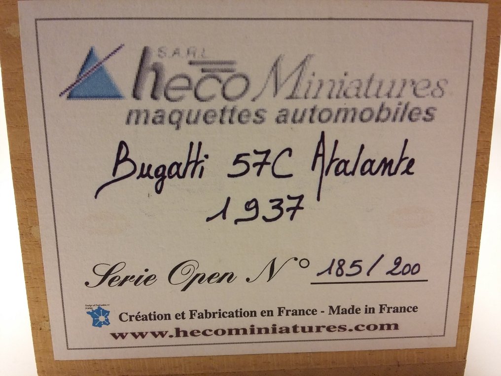 Heco Miniatures 1:43 - 模型汽车 - Bugatti T57C Atalante 1937 - Open系列 #2.1