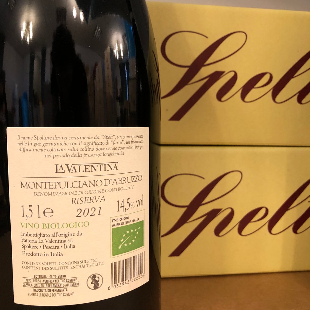 2021 La Valentina, Montepulciano d'Abruzzo Spelt - Abruzzo DOC, Riserva - 2 Magnum (1,5 L) #3.2