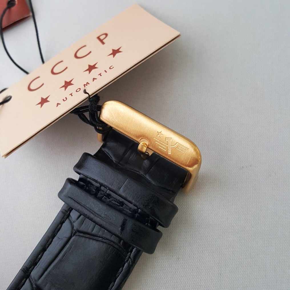 CCCP - Automatic Slava H3265 - SPASSKAYA - Gold - Square - Gift Set - New - No reserve price - Men - 2025 #4.3