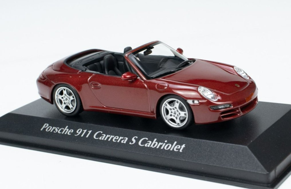 MaXichamps 1:43 - 模型跑车 - Porsche 911 Carrera S Cabriolet 2005 - 金属红 #2.1