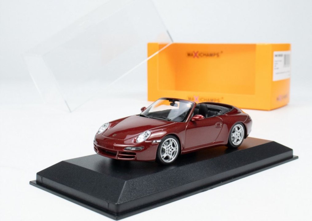 MaXichamps 1:43 - 模型跑车 - Porsche 911 Carrera S Cabriolet 2005 - 金属红 #1.0