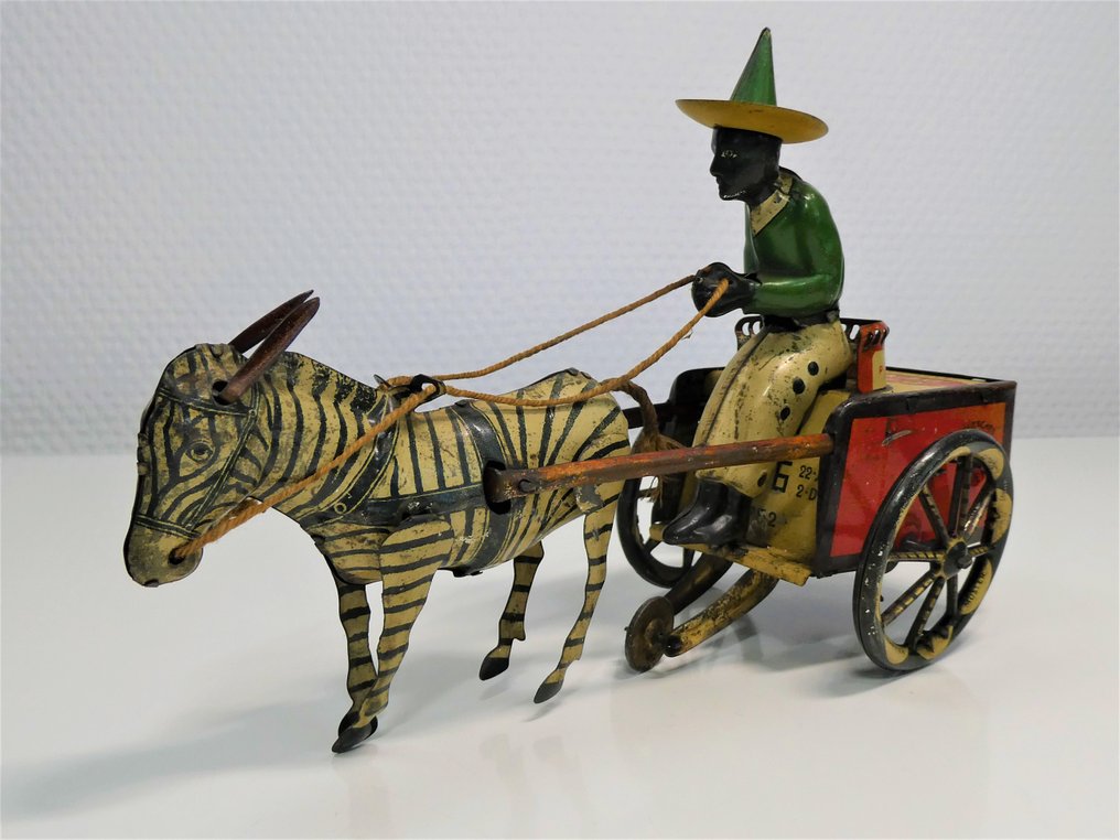 Lehmann - Τσίγκινο παιχνίδι - 1920's Blikken "Dare Devil" Cart, Clockwork Blikken Speelgoed - 1920-1930 - Γερμανία #3.2
