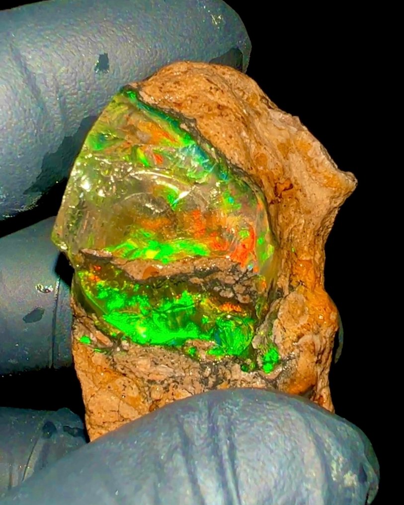 天然水晶欧泊 AAA+++ - 未处理 - 166克拉 高品质水晶石英石 - 高度: 60 mm - 宽度: 30 mm- 33.18 g - (1) #1.0