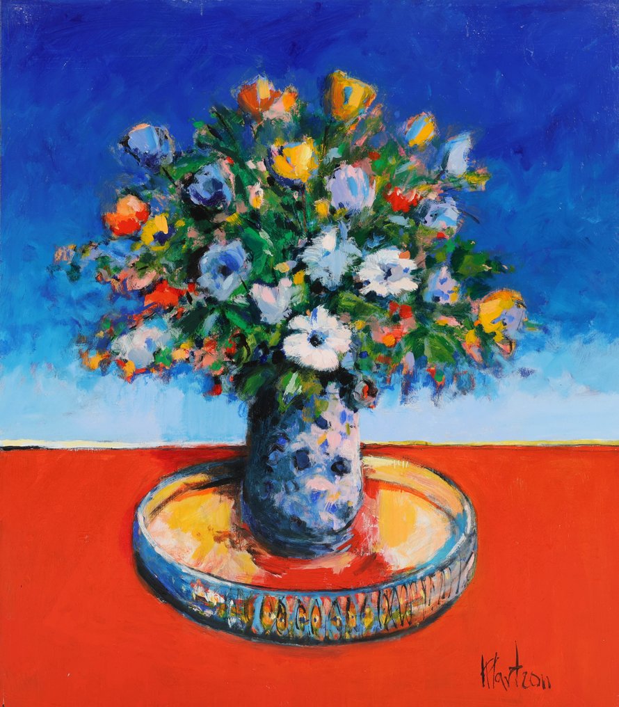 Mart Seijkens (1945) - Kleurrijk bloemstuk #1.0