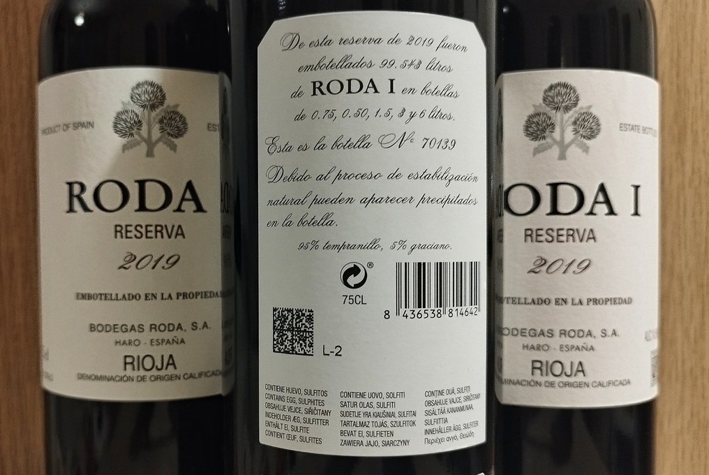 2019 Bodegas Roda, Roda I - Rioja Reserva - 3 Pullot (0.7 L) #4.3