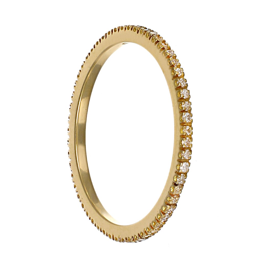 戒指 - 18 克拉 黃金 -  0.28ct. tw. 鉆石 (天然)  #1.0