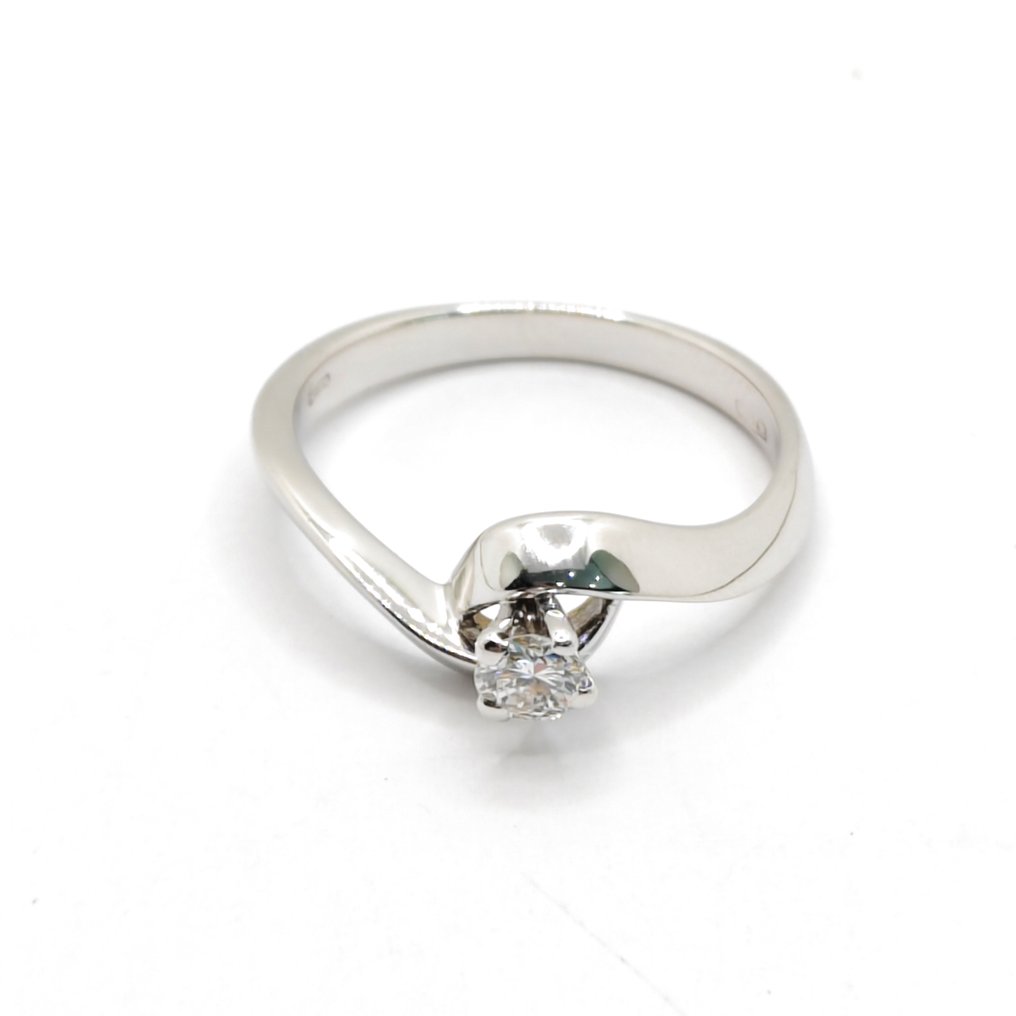 Gyűrű - 18 kt. Fehér arany - 0.20ct. tw. Gyémánt (Természetes) #4.3