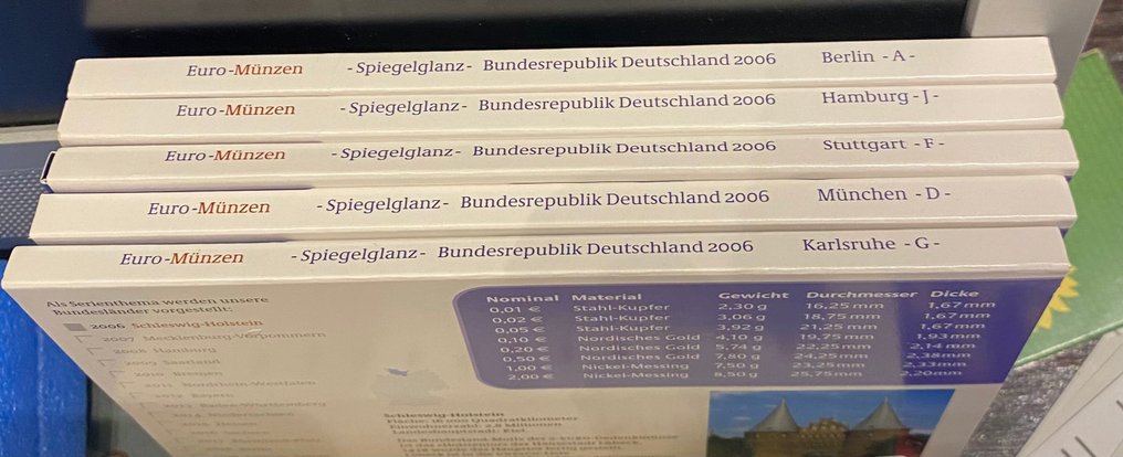 Niemcy. Proof Set 2006 (5 sets) (Bez ceny minimalnej
) #3.2