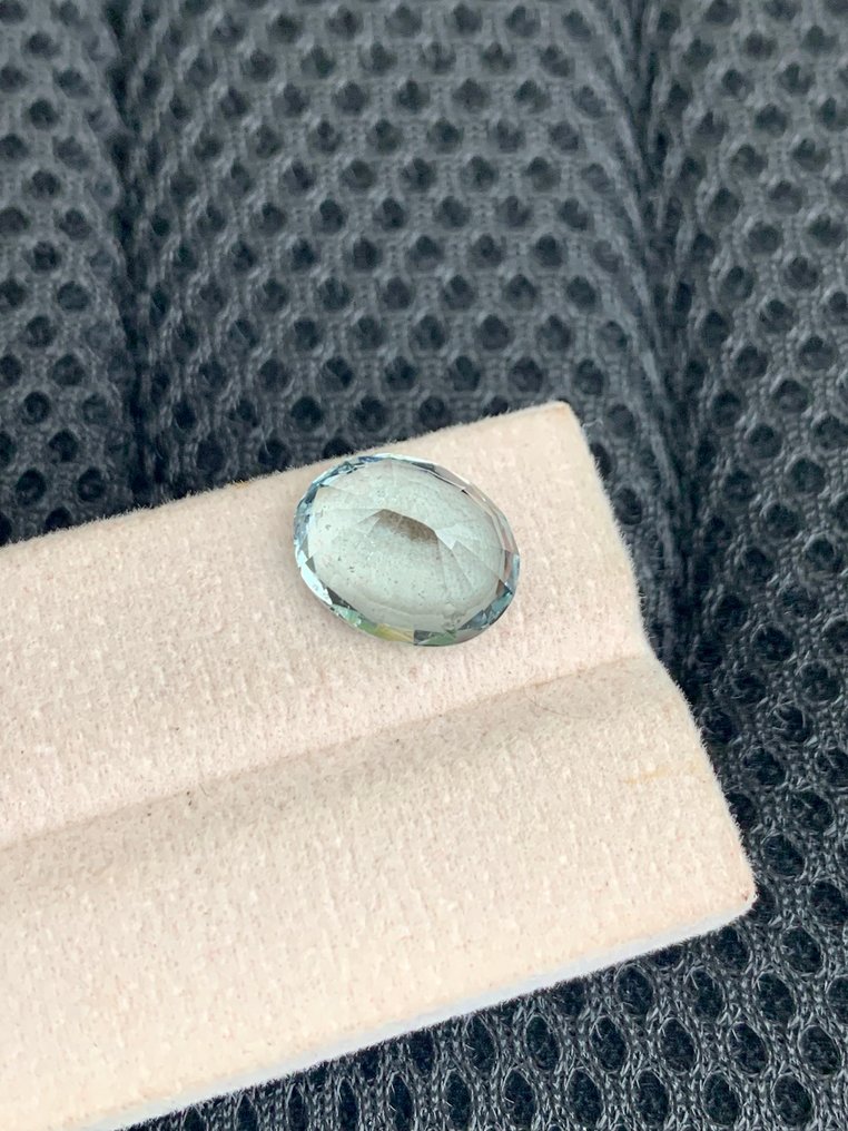 没有保留价 - 1 pcs  蓝色, 绿色 绿柱石  - 6.75 ct - 国际有色宝石协会（ICA GemLab） - 珍珠（Maxixe类型） #1.0