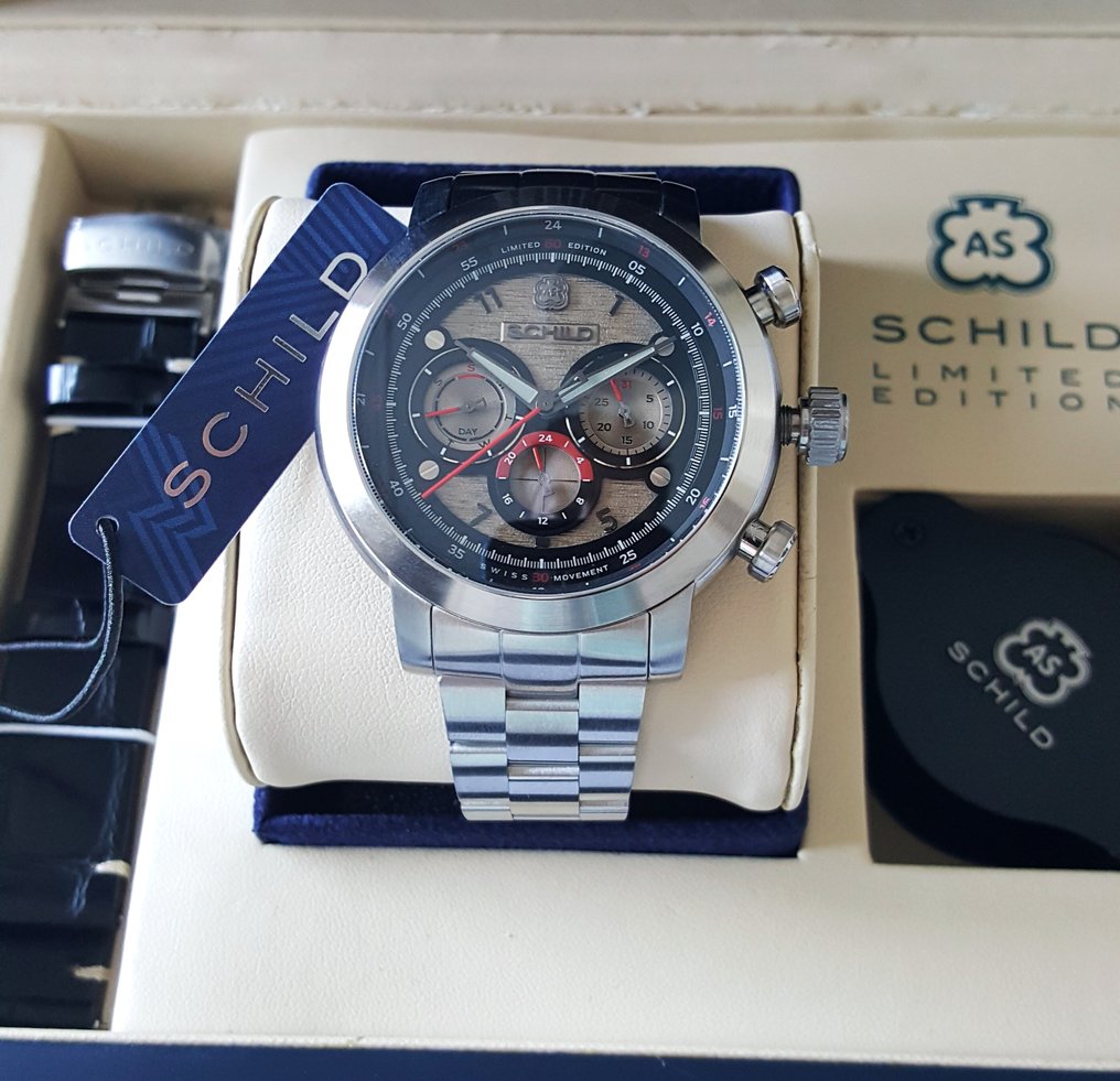 Schild - Limited Edition *1 - 50* - Swiss Calendar - Dual Time - Gift Set - New - Άνδρες - 2025 #2.1