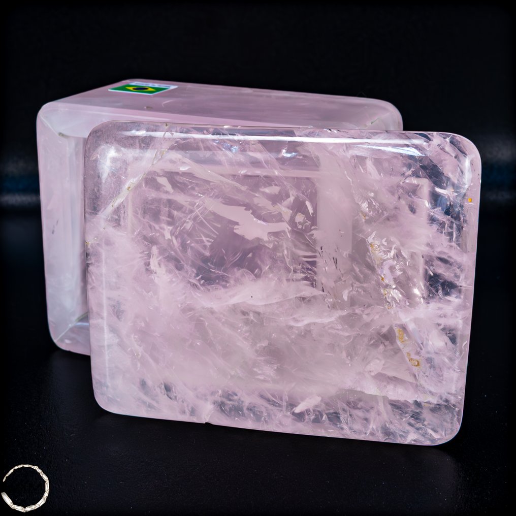 高品质的天然玫瑰石英珠宝盒 独特的图案- 859.25 g #4.3