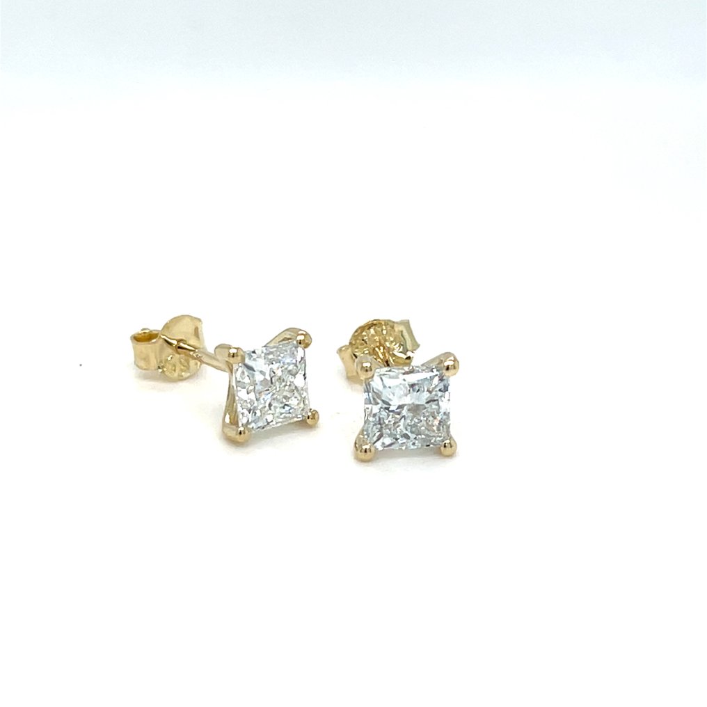 Nincs minimálár - Drop fülbevaló - 14 kt. Sárga arany - 2.00ct. tw. Gyémánt (Laboratóriumban előállított) #4.3