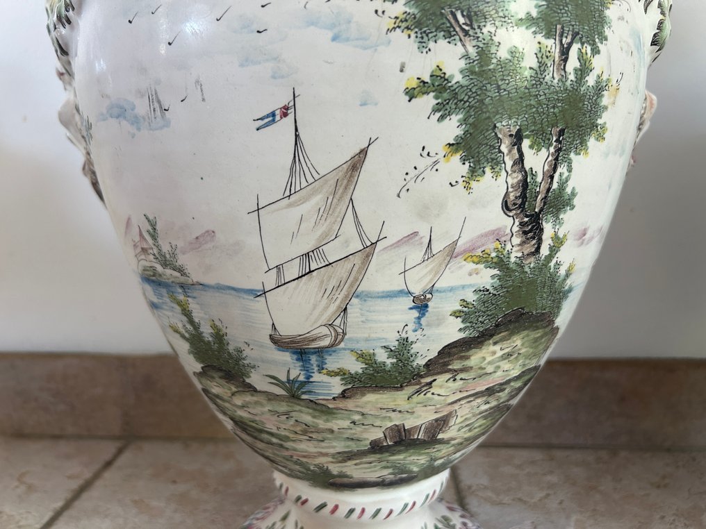 attribué à Joseph Gaspard Robert - Double handed vase (2)  - Earthenware #3.2