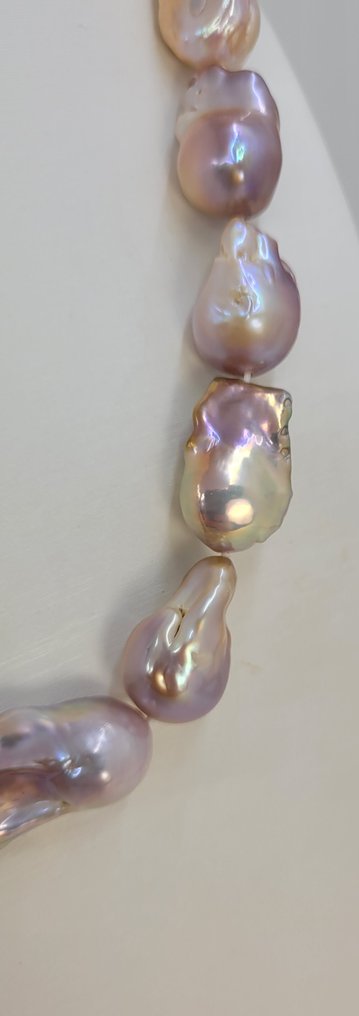 χωρίς τιμή ασφαλείας - Κολιέ 13x15mm Μπάροκ Εδιμόντ Φρέσκα Μαργαριτάρια #3.2