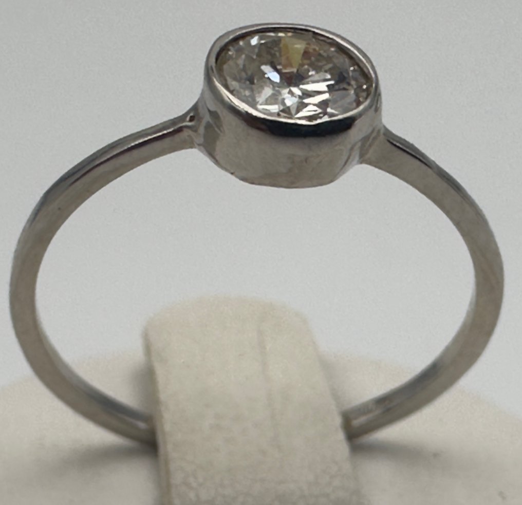 戒指 - 18K包金 白金 钻石 (天然)  #3.2