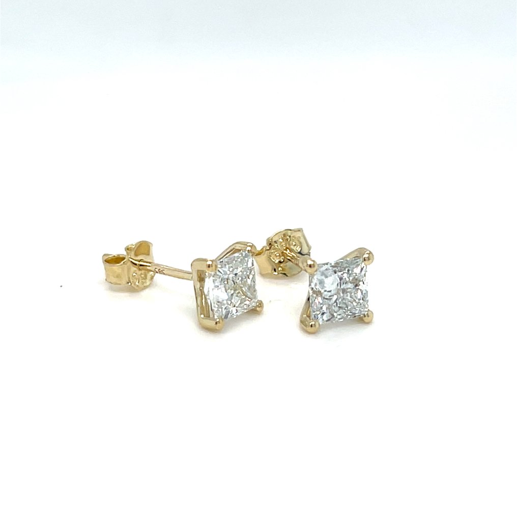 Nincs minimálár - Drop fülbevaló - 14 kt. Sárga arany - 2.00ct. tw. Gyémánt (Laboratóriumban előállított) #3.2