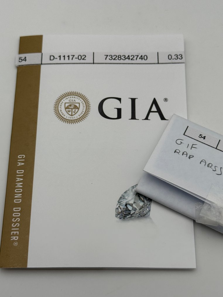 1 pcs 钻石  (天然)  - 0.41 ct - 圆形 - F - IF - 美国宝石研究院（GIA） #2.1