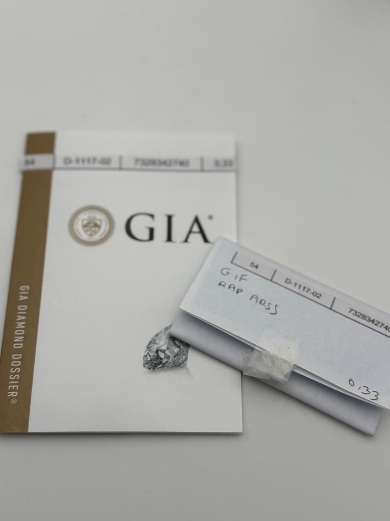 1 pcs 钻石  (天然)  - 0.41 ct - 圆形 - F - IF - 美国宝石研究院（GIA） #1.0