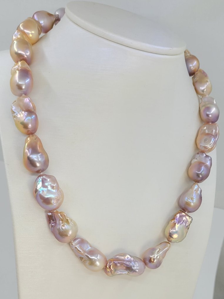 χωρίς τιμή ασφαλείας - Κολιέ 13x15mm Μπάροκ Εδιμόντ Φρέσκα Μαργαριτάρια #1.0