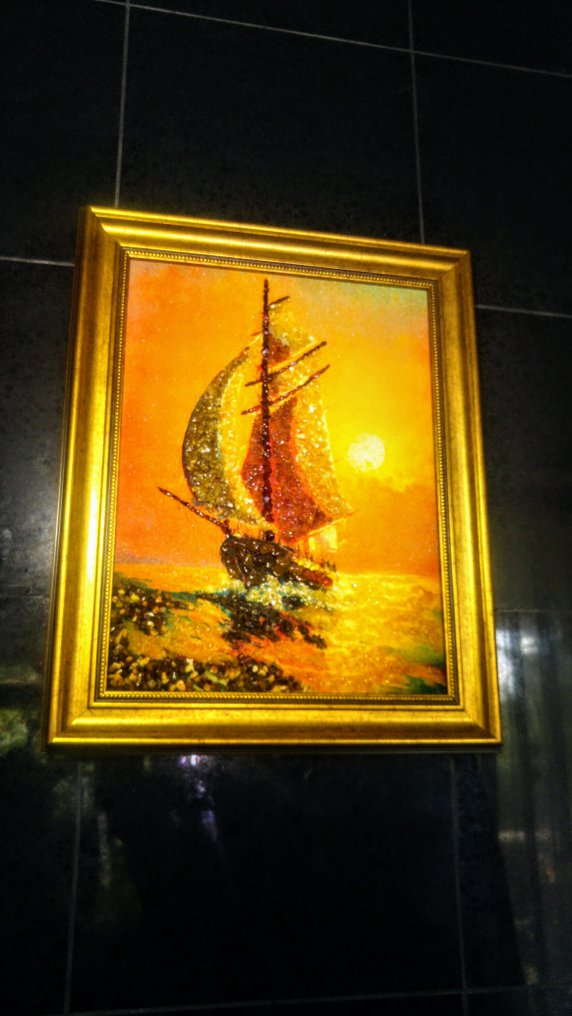 波罗的海琥珀马赛克图片 - 琥珀 - 48 cm - 38 cm #1.0