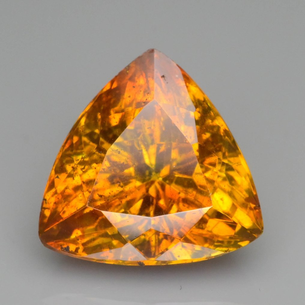 Πορτοκαλί, Κίτρινο Σφαλερίτης  - 6.81 ct - Διεθνής Ένωση Έγχρωμων Πολύτιμων Λίθων (ICA GemLab) #4.3