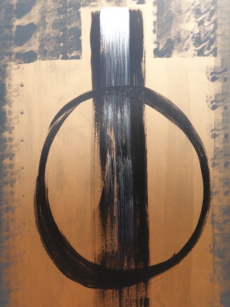 Ksavera - Bronze Abstract A1368 - painting on XXL canvas 210cm #3.2