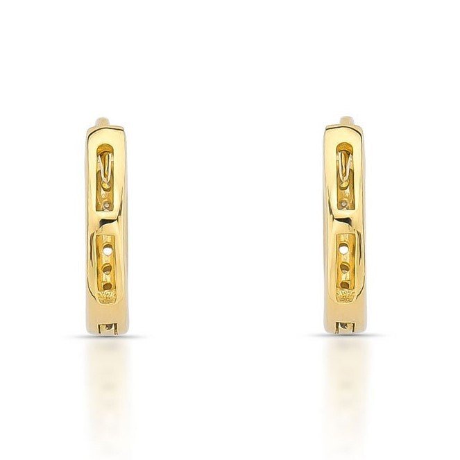 Nincs minimálár - Drop fülbevaló - 14 kt. Sárga arany -  0.20ct. tw. Gyémánt (Természetes)  - 802734 #4.3