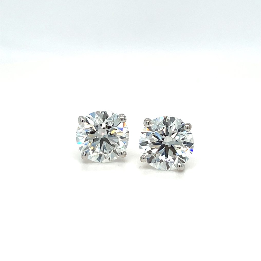 Oorbellen - 14 karaat Witgoud - 5.03ct. tw. Diamant (Lab-grown) #3.2