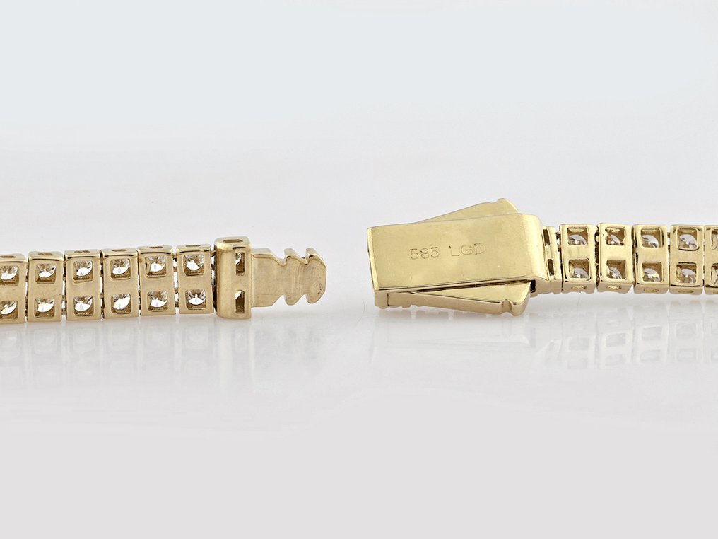 Bracelet - 14 carats Or jaune -  3.00ct. tw. Diamant (Cultivé en laboratoire) #3.2