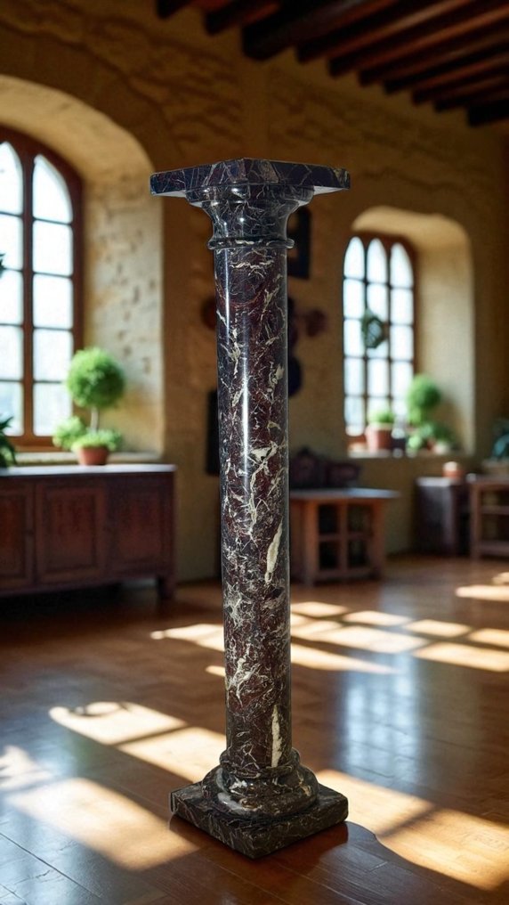  Column - Circa 1900 - Dark Red  #1.0