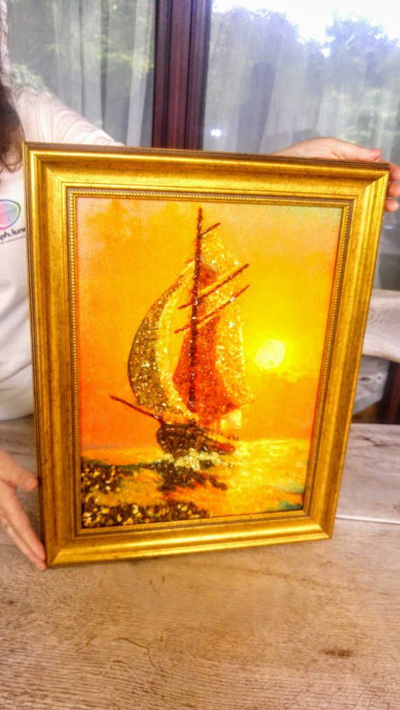 波罗的海琥珀马赛克图片 - 琥珀 - 48 cm - 38 cm #2.1