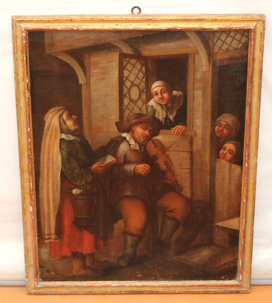 Jan Steen (1626-1679), Seguidor/a de - El violinista y la aldeana #1.0