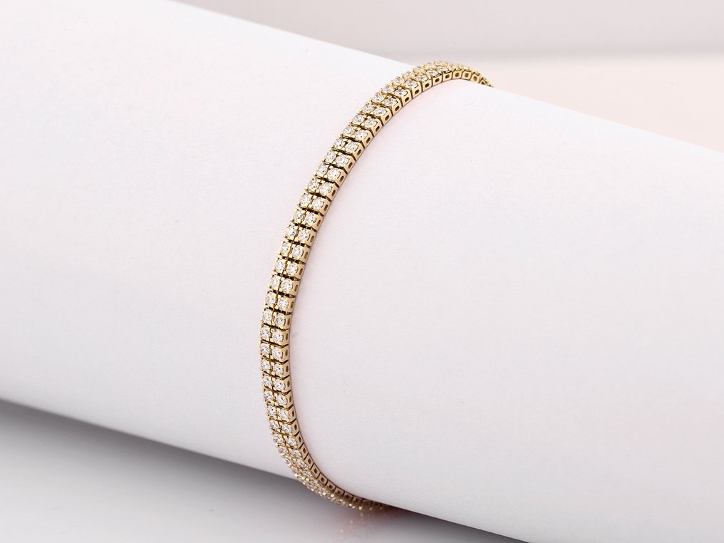 Bracelet - 14 carats Or jaune -  3.00ct. tw. Diamant (Cultivé en laboratoire) #4.3
