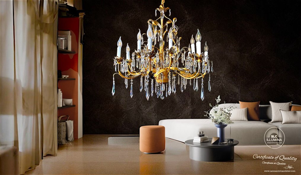 SLC Illumina - MG - Πολυέλαιος - prisma - Σφυρήλατος σίδηρος - Πρίσμα 16L #1.0