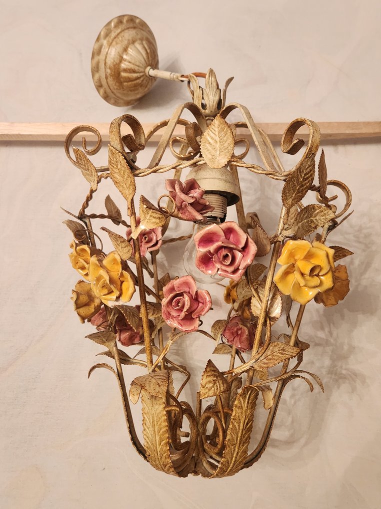 Lustre - Porcelaine - toles forgées à la main #1.0