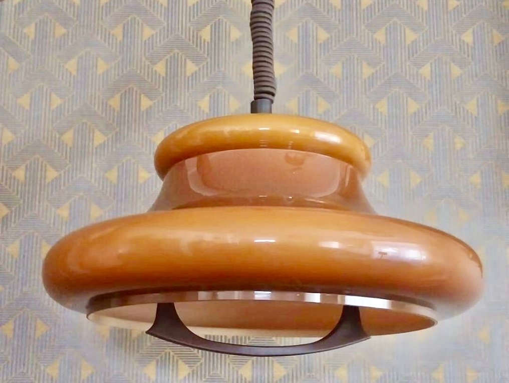 Lampada a sospensione - Lampada dell'epoca spaziale / metà secolo - acrilico - Lampada a sospensione #1.0