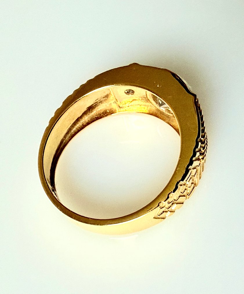 點睛戒指 - 14 克拉 黃金 - 1.58ct. tw. 鉆石 (天然) - 鉆石 - 为男士和女士设计的F-G系列 #4.3