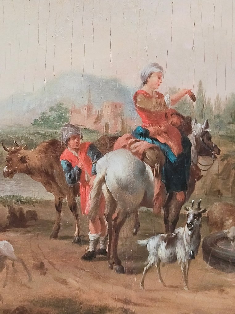 Scuola francese (XVIII-XIX) - Contadini alla fontana #3.2