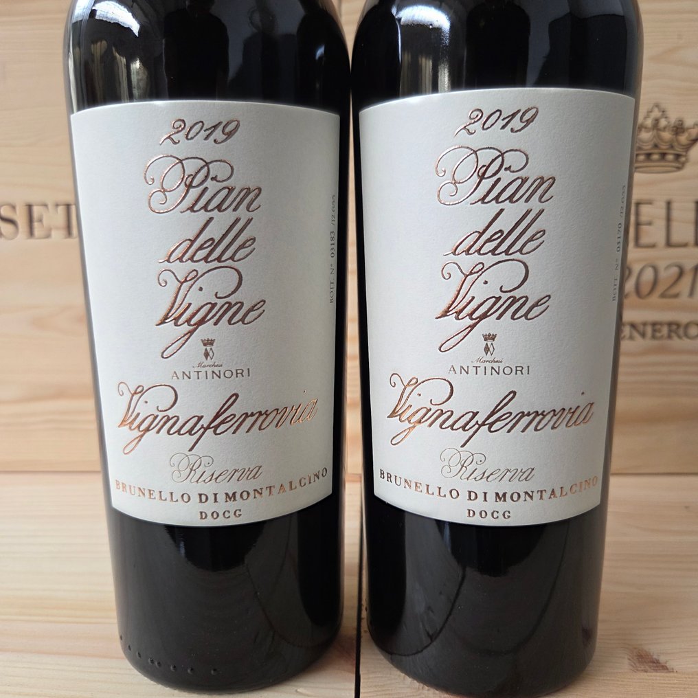 2019 Antinori, Vignaferrovia Pian delle Vigne - Μπρουνέλο ντι Μονταλσίνο Riserva - 2 Bottles (0.75L) #1.0