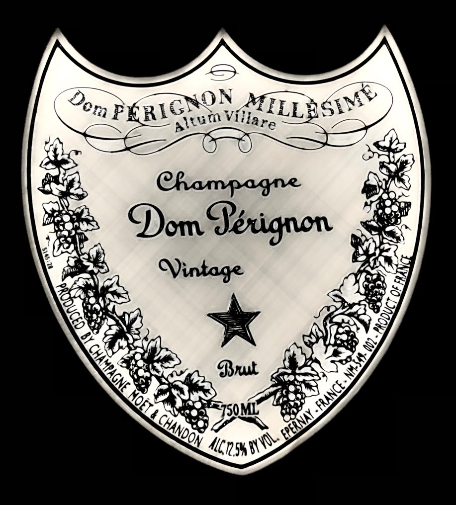 Tribute to Dom Perignon Champagne Silver Label - 酒吧广告 - 背光宣傳標誌牌 - 硬塑料 #1.0