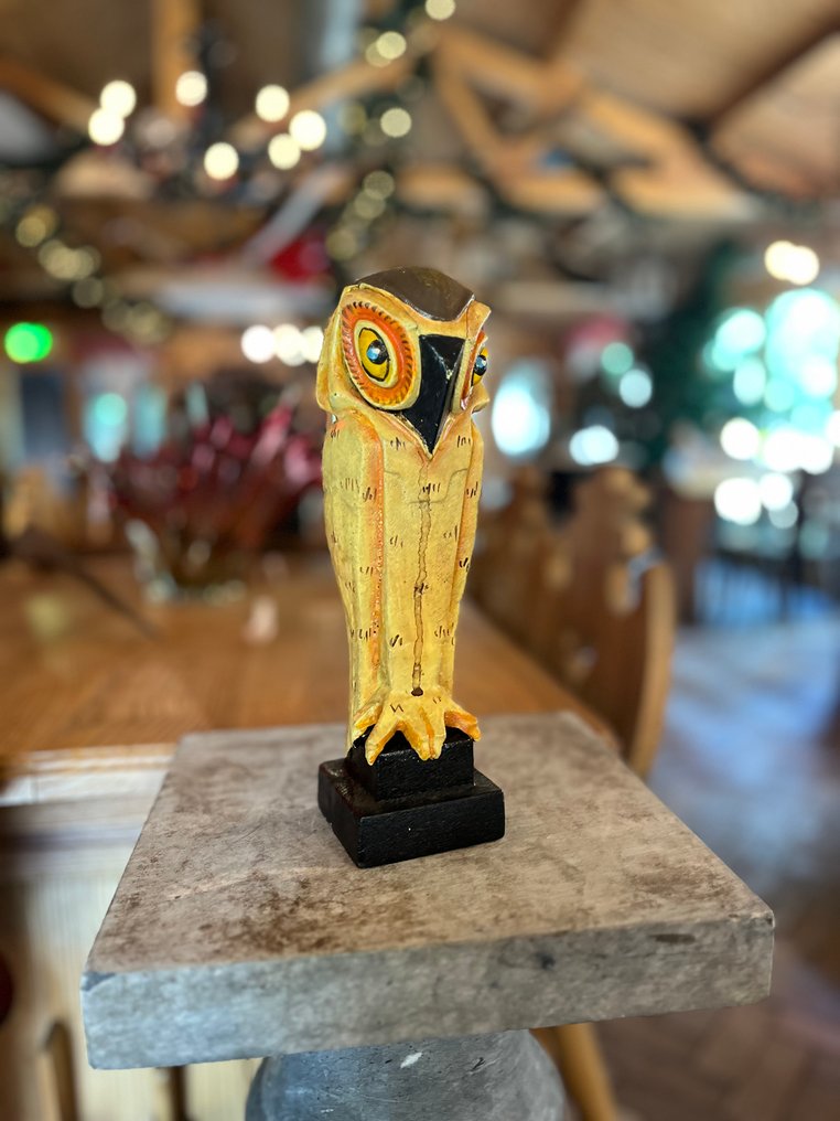 Naar C. Coenrad - Statue, Art Deco Uil - 25 cm - Iron #4.3