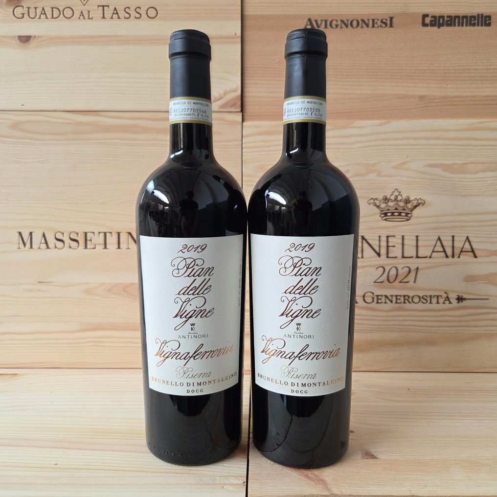 2019 Antinori, Vignaferrovia Pian delle Vigne - Μπρουνέλο ντι Μονταλσίνο Riserva - 2 Bottles (0.75L) #1.0