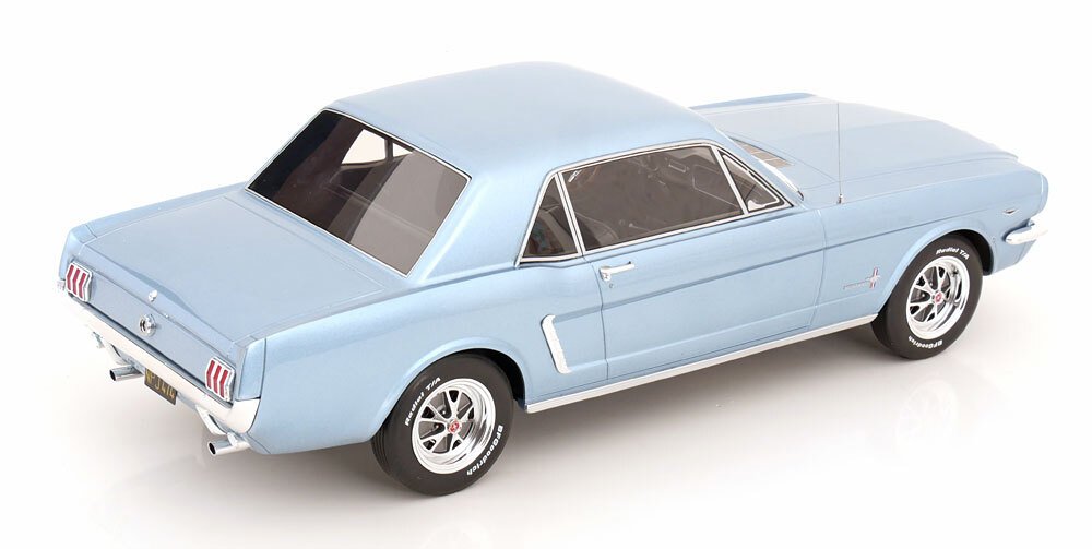 Otto Mobile 1:12 - Model car - Ford Mustang V8 Hardtop - 1965 - Zilverblauw metallic - Big scale! #1.0